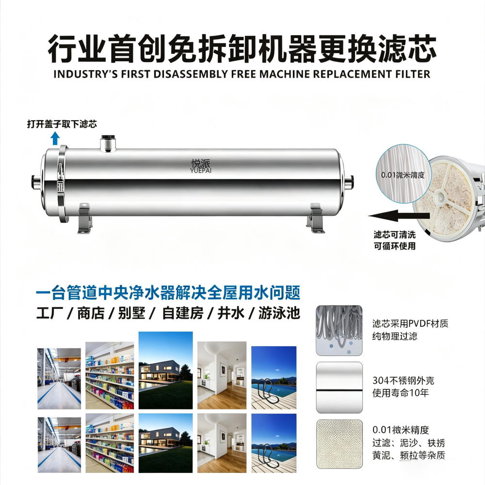 管道中央净水器-全屋过滤